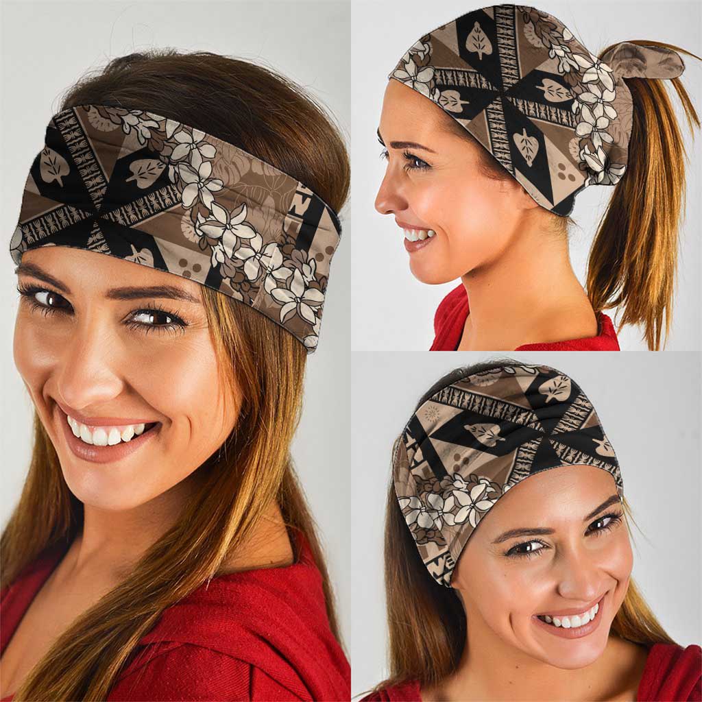 Bula Fiji Plumeria Tagimoucia Salusalu Mocha Neck Gaiter Kaiviti Masi - Polynesian Pride