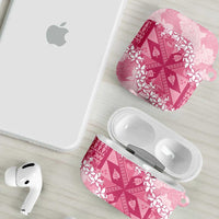 Bula Fiji Plumeria Tagimoucia Salusalu Pink AirPods Case Kaiviti Masi - Polynesian Pride