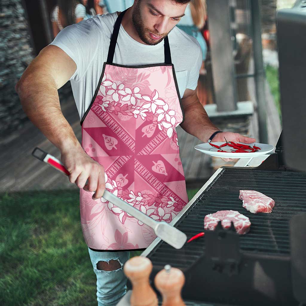 Bula Fiji Plumeria Tagimoucia Salusalu Pink Apron Kaiviti Masi - Polynesian Pride