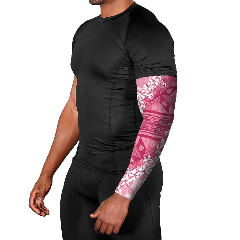 Bula Fiji Plumeria Tagimoucia Salusalu Pink Arm Sleeves Kaiviti Masi LT7 - Polynesian Pride