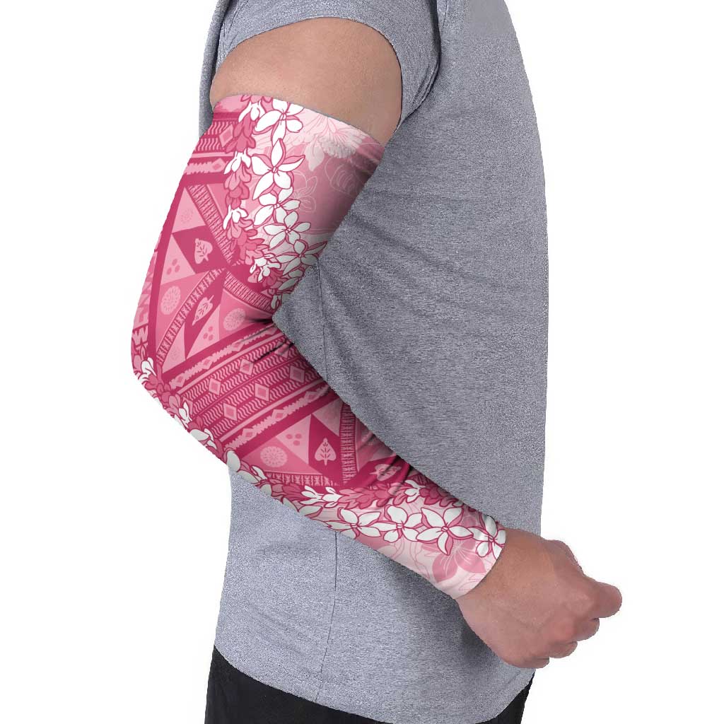 Bula Fiji Plumeria Tagimoucia Salusalu Pink Arm Sleeves Kaiviti Masi LT7 - Polynesian Pride