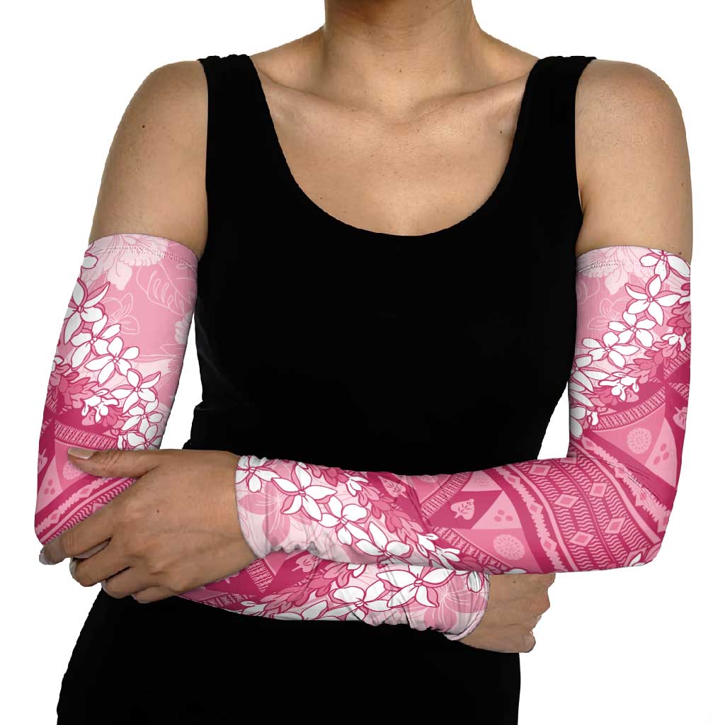 Bula Fiji Plumeria Tagimoucia Salusalu Pink Arm Sleeves Kaiviti Masi LT7 - Polynesian Pride