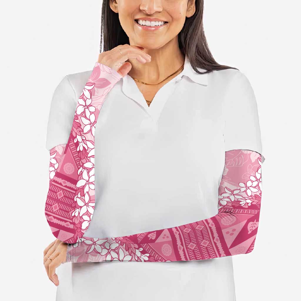 Bula Fiji Plumeria Tagimoucia Salusalu Pink Arm Sleeves Kaiviti Masi LT7 - Polynesian Pride