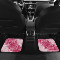 Bula Fiji Plumeria Tagimoucia Salusalu Pink Car Mats Kaiviti Masi LT7 Set 2pcs - Back Pink - Polynesian Pride