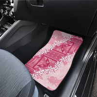 Bula Fiji Plumeria Tagimoucia Salusalu Pink Car Mats Kaiviti Masi LT7 - Polynesian Pride