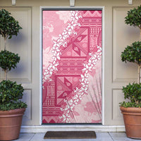 Bula Fiji Plumeria Tagimoucia Salusalu Pink Door Cover Kaiviti Masi LT7 Pink - Polynesian Pride
