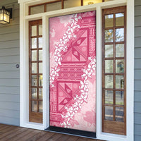 Bula Fiji Plumeria Tagimoucia Salusalu Pink Door Cover Kaiviti Masi LT7 - Polynesian Pride
