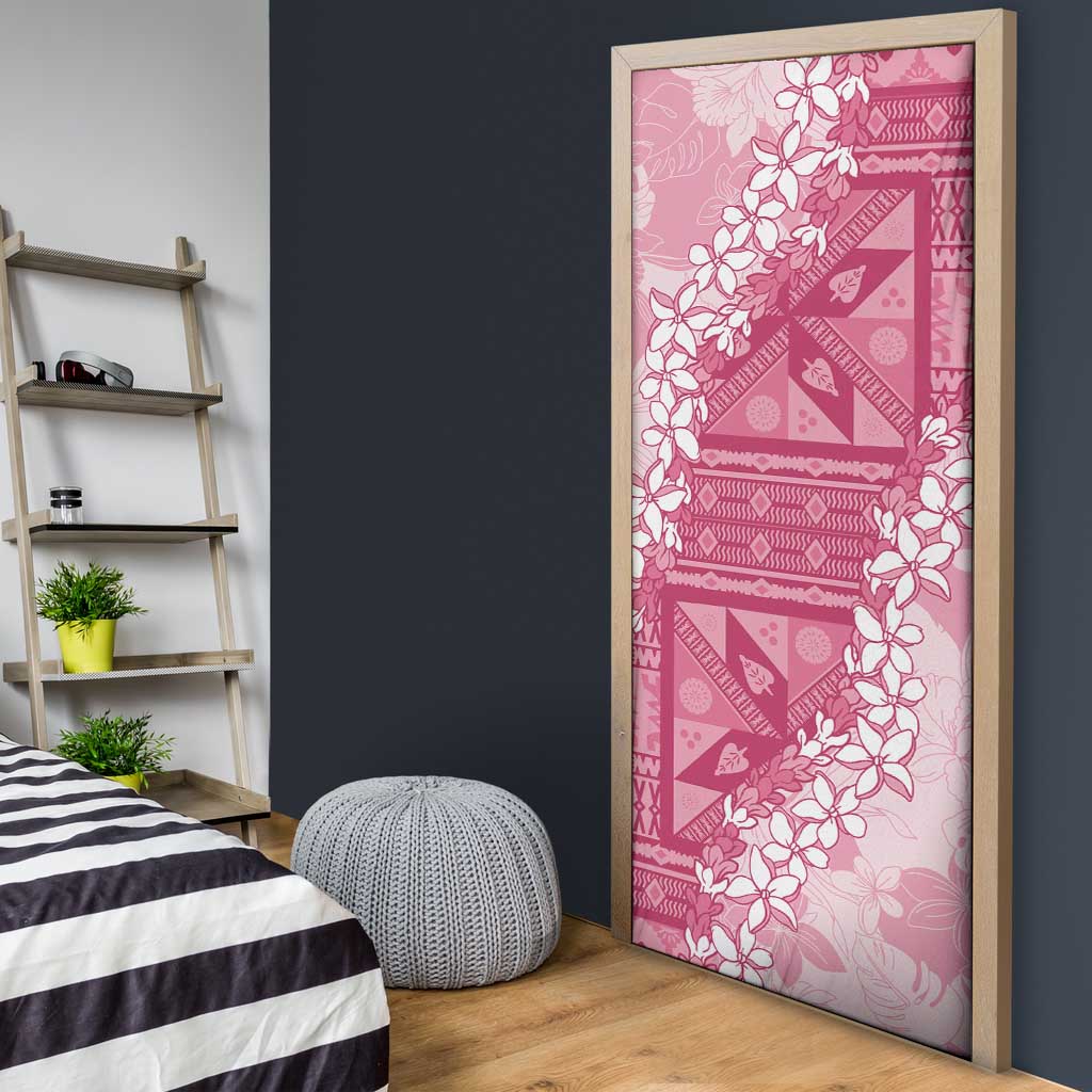 Bula Fiji Plumeria Tagimoucia Salusalu Pink Door Cover Kaiviti Masi LT7 - Polynesian Pride