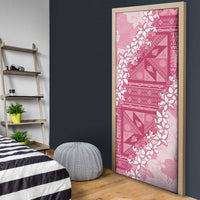 Bula Fiji Plumeria Tagimoucia Salusalu Pink Door Cover Kaiviti Masi LT7 - Polynesian Pride