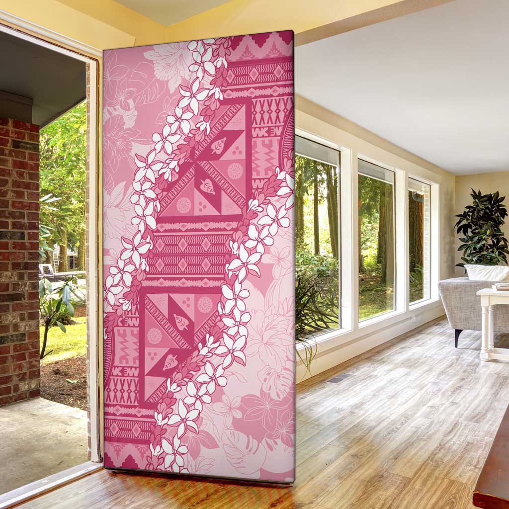 Bula Fiji Plumeria Tagimoucia Salusalu Pink Door Cover Kaiviti Masi LT7 - Polynesian Pride