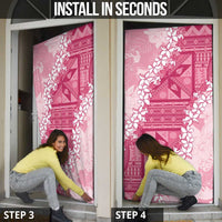 Bula Fiji Plumeria Tagimoucia Salusalu Pink Door Cover Kaiviti Masi LT7 - Polynesian Pride