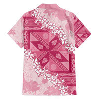 Bula Fiji Plumeria Tagimoucia Salusalu Pink Family Matching Puletasi and Hawaiian Shirt Kaiviti Masi LT7 - Polynesian Pride