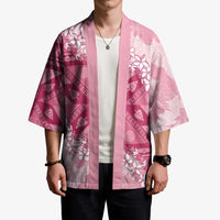 Bula Fiji Plumeria Tagimoucia Salusalu Pink Kimono Kaiviti Masi - Polynesian Pride