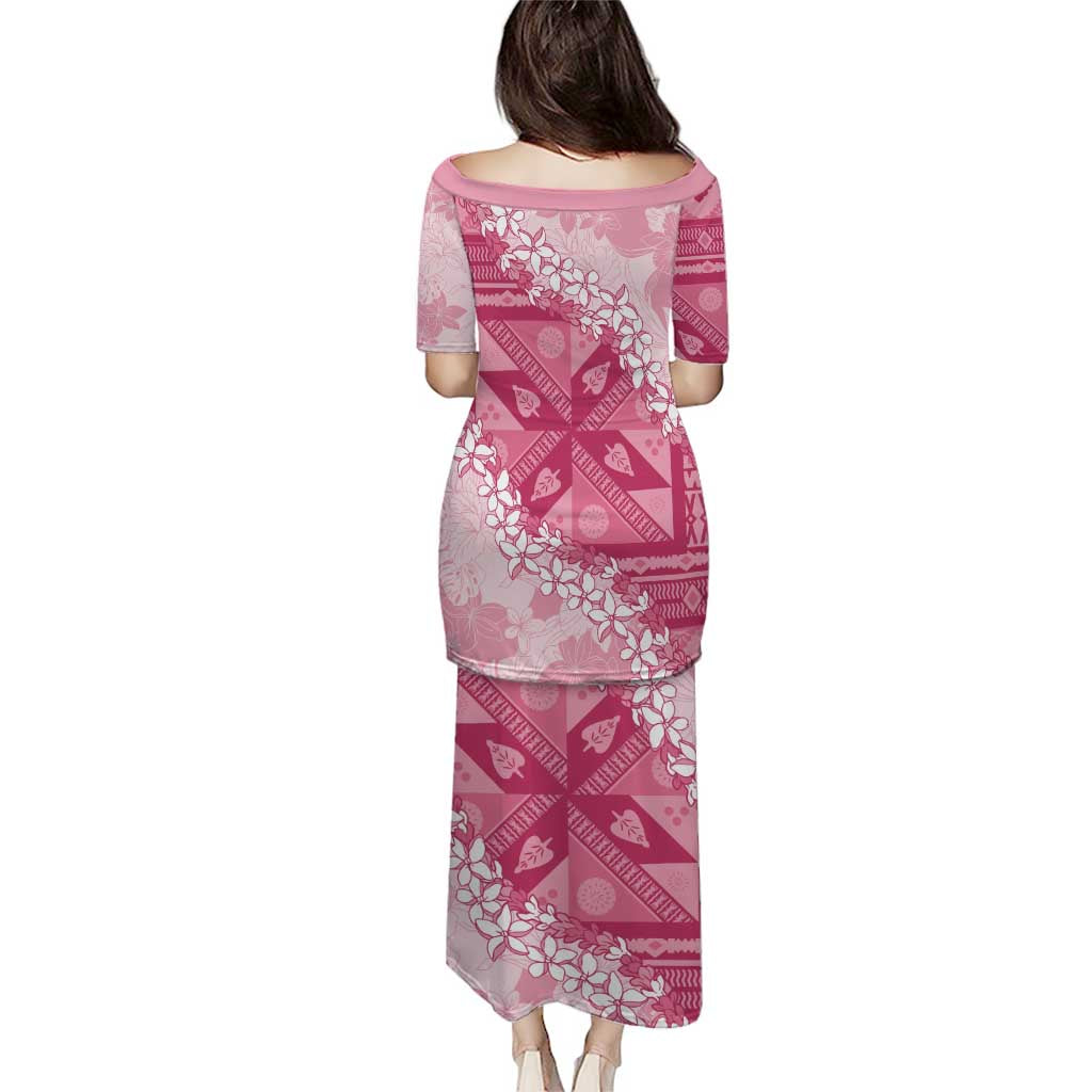 Bula Fiji Plumeria Tagimoucia Salusalu Pink Puletasi Kaiviti Masi LT7 - Polynesian Pride