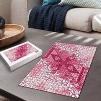 Bula Fiji Plumeria Tagimoucia Salusalu Pink Puzzle Kaiviti Masi - Polynesian Pride
