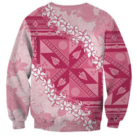 Bula Fiji Plumeria Tagimoucia Salusalu Pink Sweatshirt Kaiviti Masi LT7 - Polynesian Pride