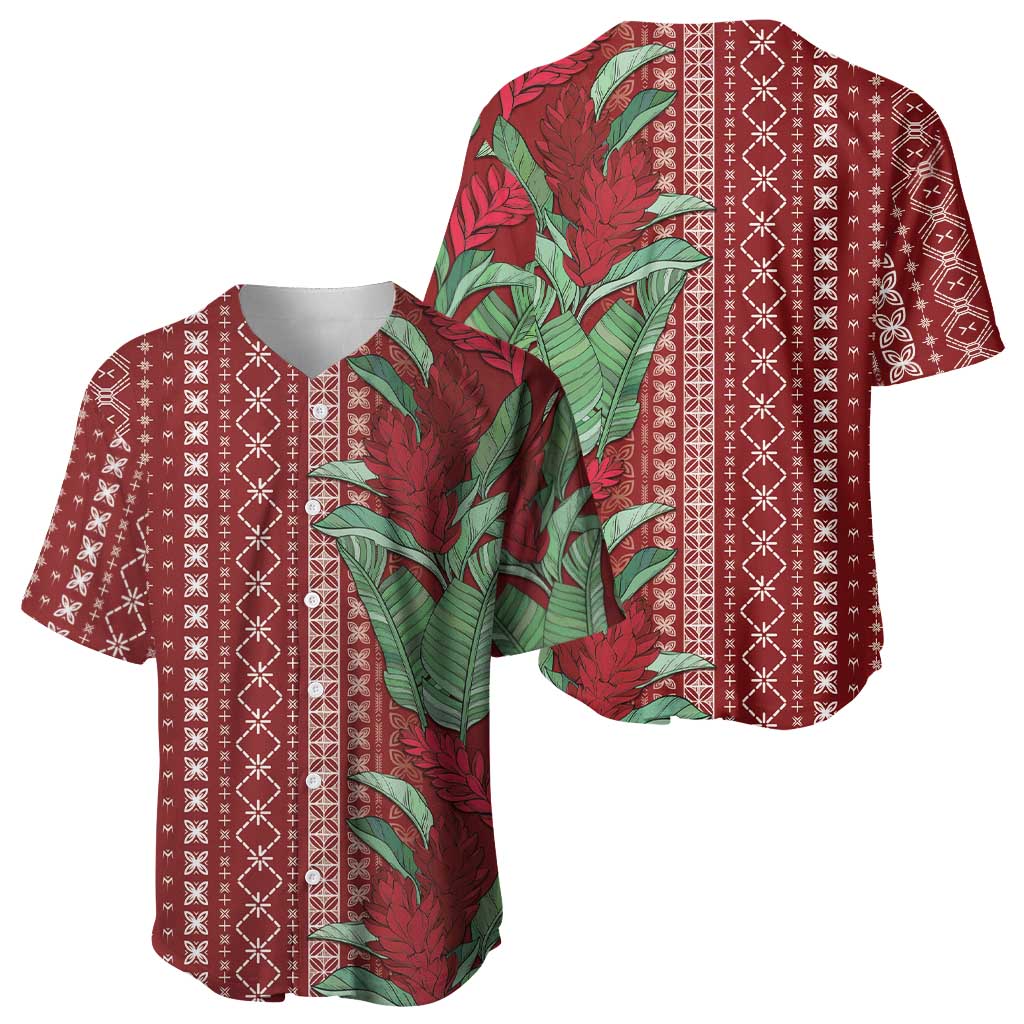 Women's Day Samoa Malu Tattoo Inspired Mix Teuila Baseball Jersey Scarlet