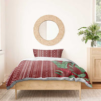 Women's Day Samoa Malu Tattoo Inspired Mix Teuila Bedding Set Scarlet