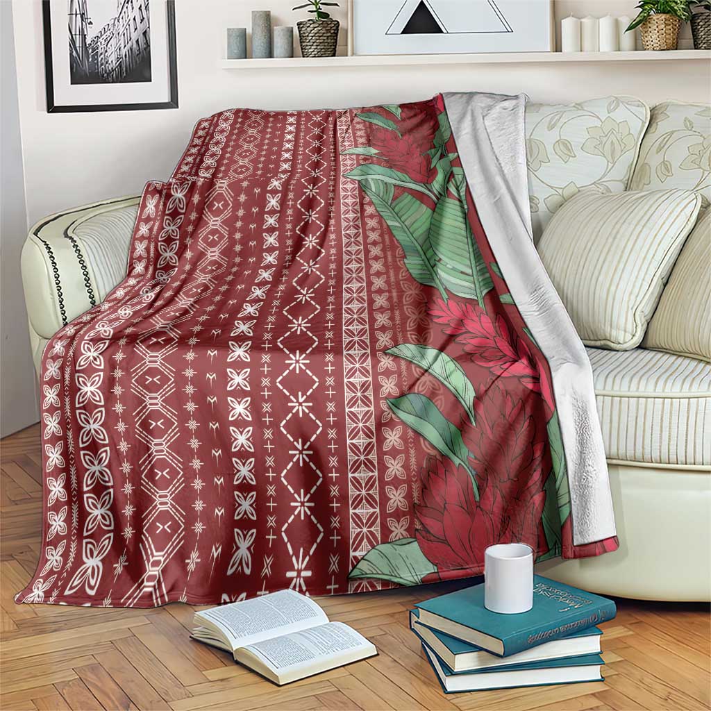 Women's Day Samoa Malu Tattoo Inspired Mix Teuila Blanket Scarlet