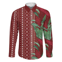 Women's Day Samoa Malu Tattoo Inspired Mix Teuila Family Matching Long Sleeve Bodycon Dress and Hawaiian Shirt Scarlet