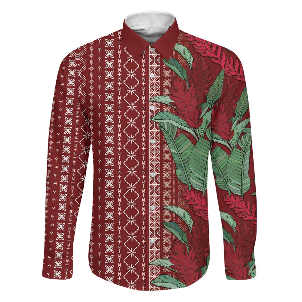 Women's Day Samoa Malu Tattoo Inspired Mix Teuila Family Matching Off The Shoulder Long Sleeve Dress and Hawaiian Shirt Scarlet