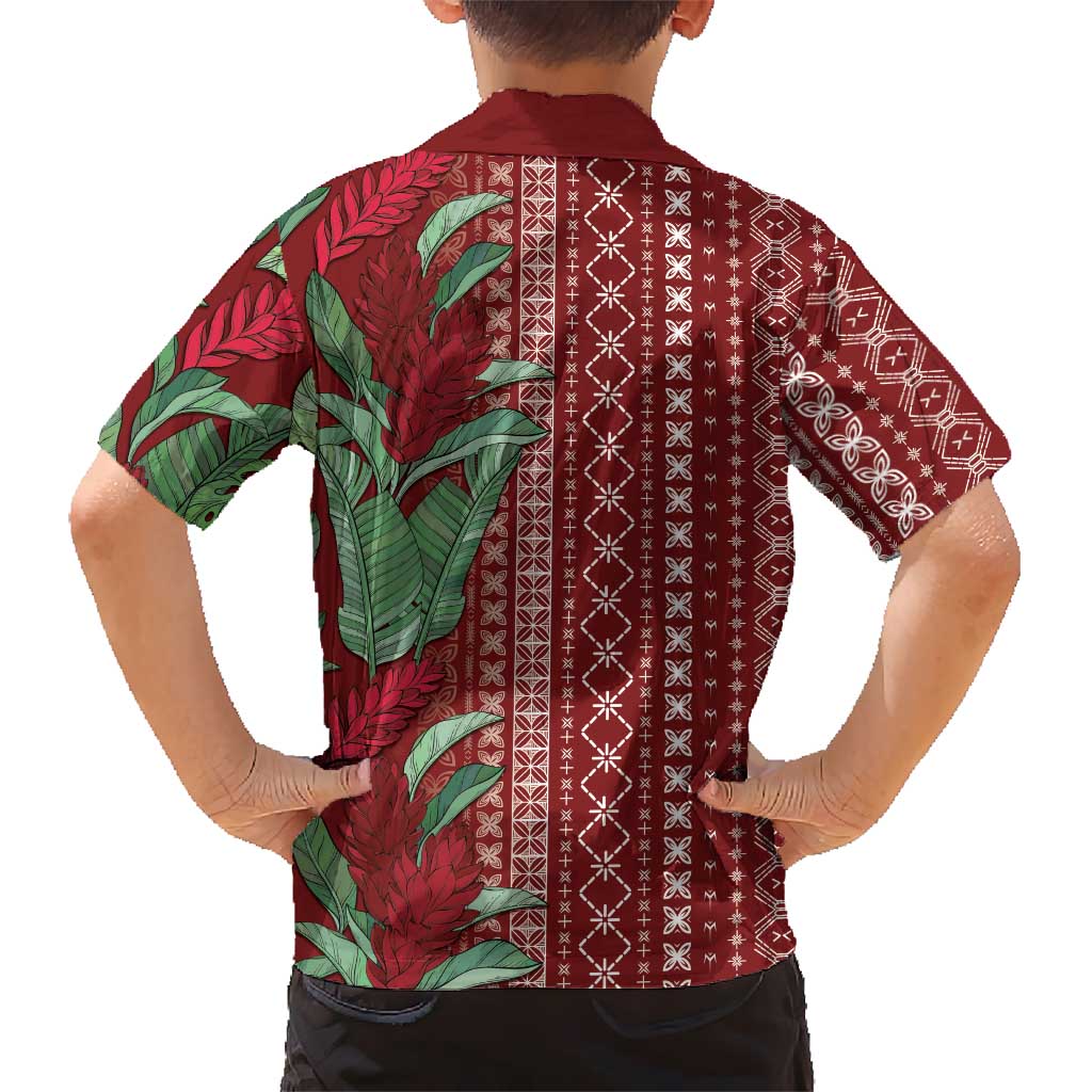 Women's Day Samoa Malu Tattoo Inspired Mix Teuila Family Matching Off Shoulder Maxi Dress and Hawaiian Shirt Scarlet