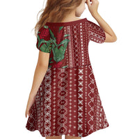 Women's Day Samoa Malu Tattoo Inspired Mix Teuila Family Matching Off Shoulder Maxi Dress and Hawaiian Shirt Scarlet