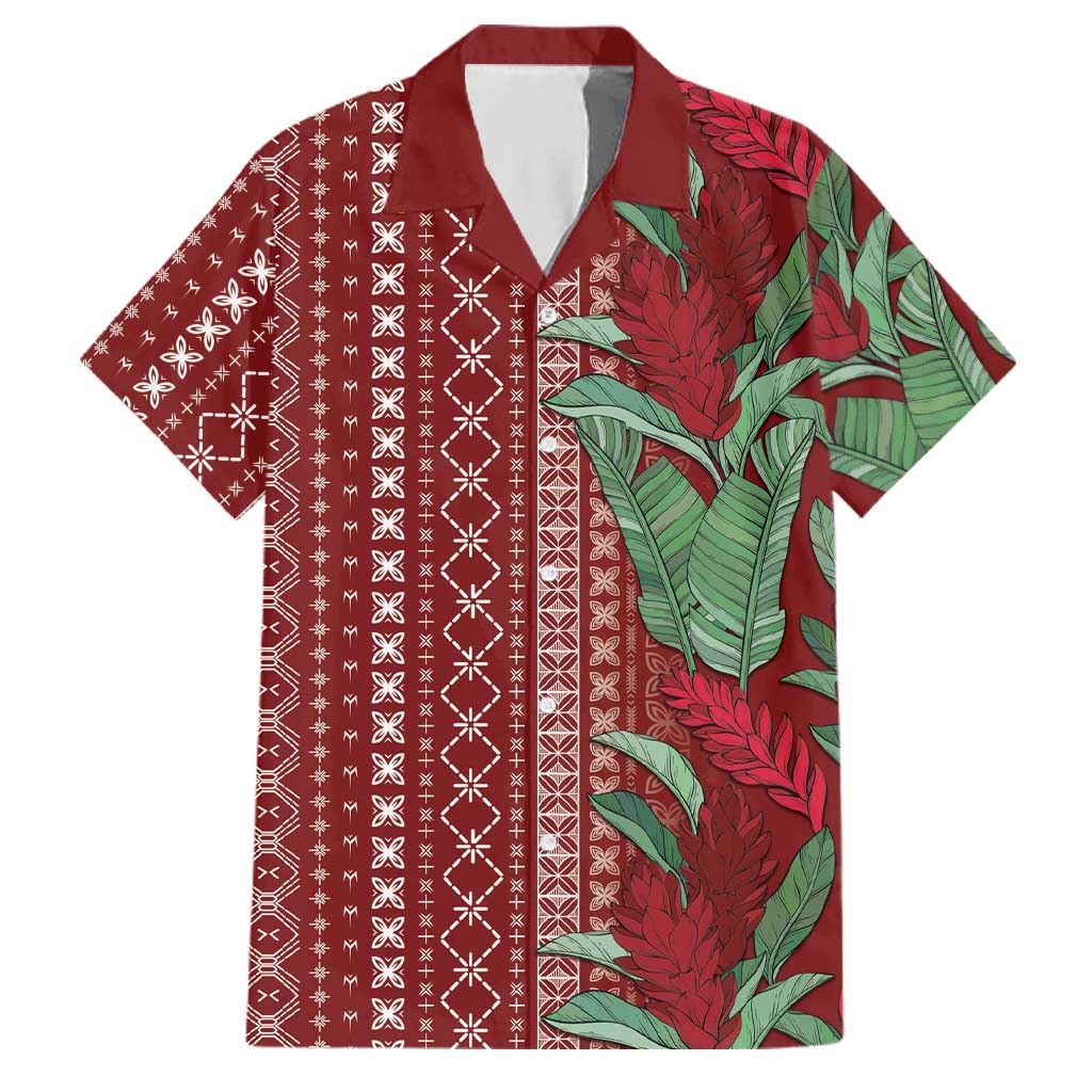 Women's Day Samoa Malu Tattoo Inspired Mix Teuila Family Matching Off Shoulder Maxi Dress and Hawaiian Shirt Scarlet