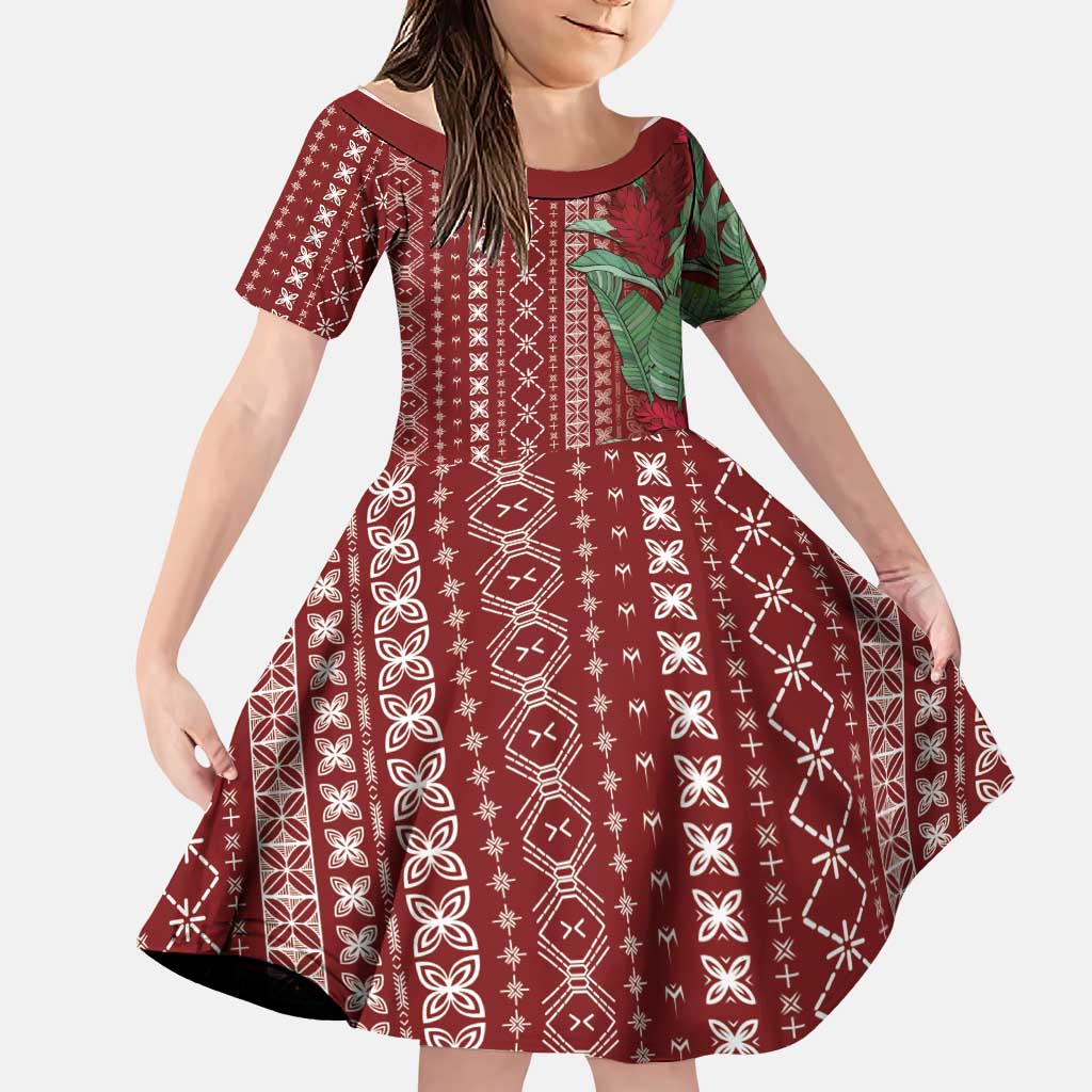 Women's Day Samoa Malu Tattoo Inspired Mix Teuila Family Matching Tank Maxi Dress and Hawaiian Shirt Scarlet