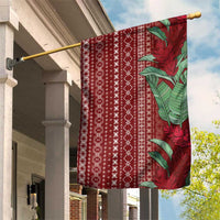 Women's Day Samoa Malu Tattoo Inspired Mix Teuila Garden Flag Scarlet