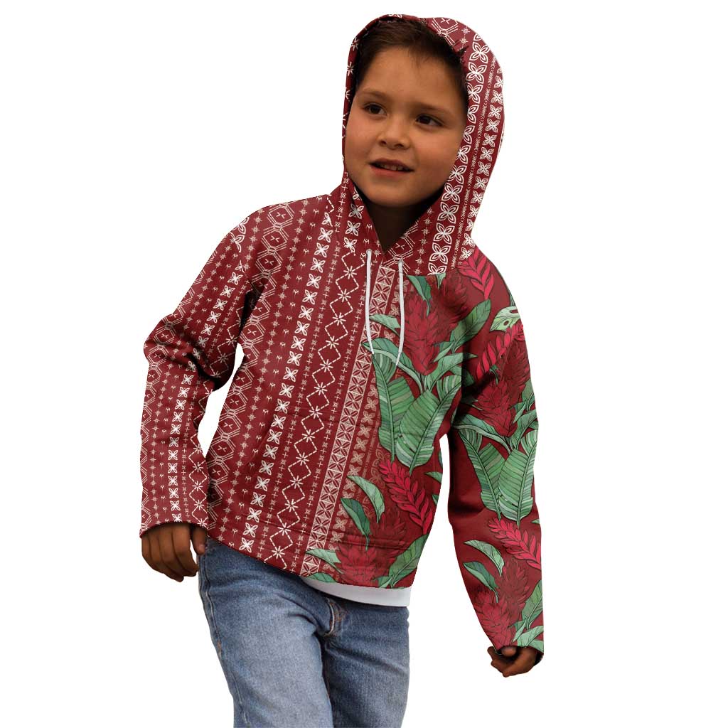 Women's Day Samoa Malu Tattoo Inspired Mix Teuila Kid Hoodie Scarlet