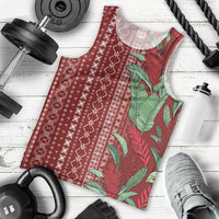 Women's Day Samoa Malu Tattoo Inspired Mix Teuila Men Tank Top Scarlet