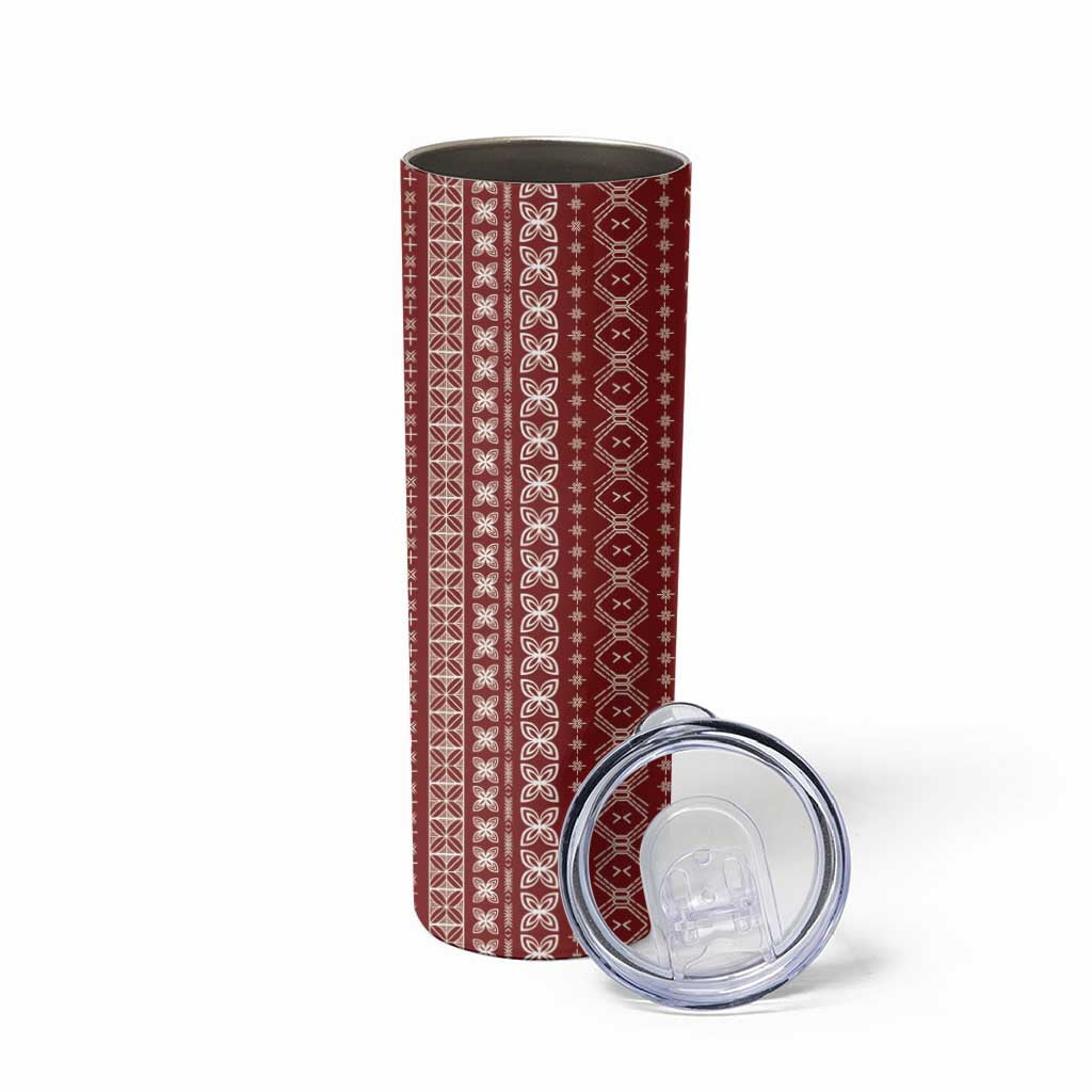 Women's Day Samoa Malu Tattoo Inspired Mix Teuila Skinny Tumbler Scarlet LT7 - Polynesian Pride