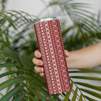 Women's Day Samoa Malu Tattoo Inspired Mix Teuila Skinny Tumbler Scarlet LT7 - Polynesian Pride
