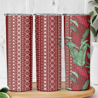 Women's Day Samoa Malu Tattoo Inspired Mix Teuila Skinny Tumbler Scarlet LT7 - Polynesian Pride