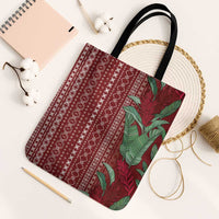 Women's Day Samoa Malu Tattoo Inspired Mix Teuila Tote Bag Scarlet LT7 Black Strap One Size Scarlet - Polynesian Pride