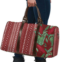 Women's Day Samoa Malu Tattoo Inspired Mix Teuila Travel Bag Scarlet LT7 - Polynesian Pride