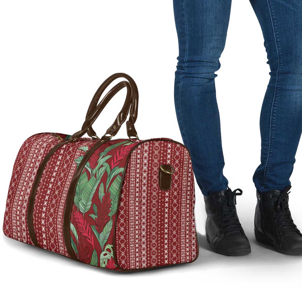 Women's Day Samoa Malu Tattoo Inspired Mix Teuila Travel Bag Scarlet LT7 - Polynesian Pride