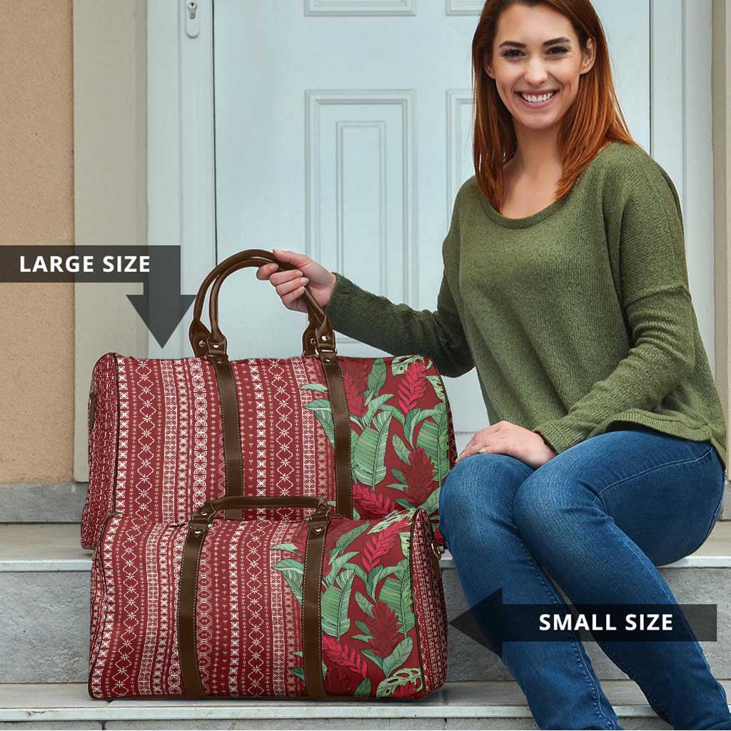 Women's Day Samoa Malu Tattoo Inspired Mix Teuila Travel Bag Scarlet LT7 - Polynesian Pride