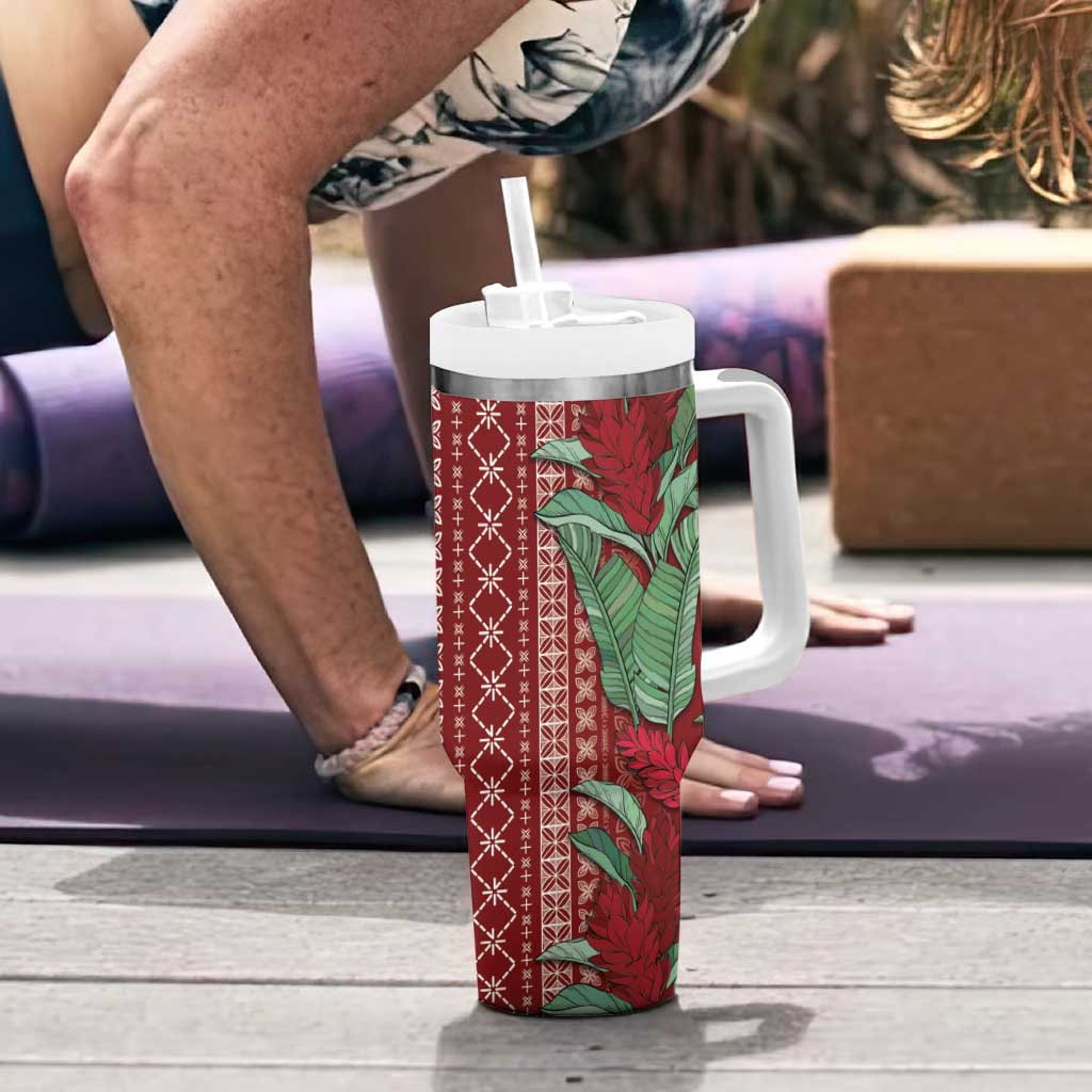 Women's Day Samoa Malu Tattoo Inspired Mix Teuila Tumbler With Handle Scarlet