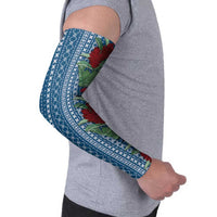 Women's Day Samoa Malu Tattoo Inspired Mix Teuila Arm Sleeves Royal Blue LT7 - Polynesian Pride