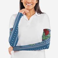 Women's Day Samoa Malu Tattoo Inspired Mix Teuila Arm Sleeves Royal Blue LT7 - Polynesian Pride
