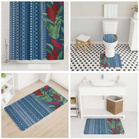 Women's Day Samoa Malu Tattoo Inspired Mix Teuila Bathroom Set Royal Blue