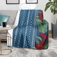 Women's Day Samoa Malu Tattoo Inspired Mix Teuila Blanket Royal Blue