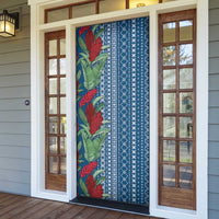 Women's Day Samoa Malu Tattoo Inspired Mix Teuila Door Cover Royal Blue LT7 - Polynesian Pride