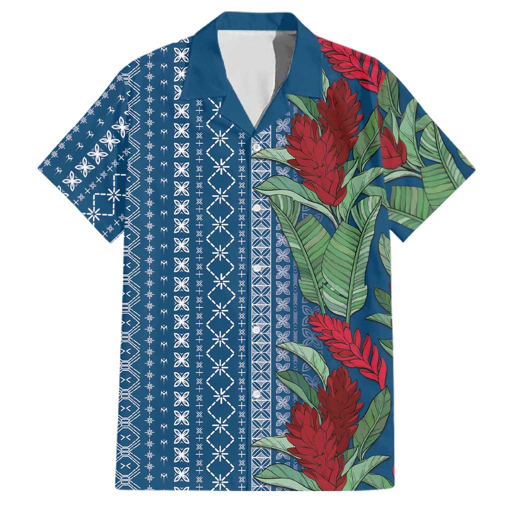 Women's Day Samoa Malu Tattoo Inspired Mix Teuila Family Matching Long Sleeve Bodycon Dress and Hawaiian Shirt Royal Blue