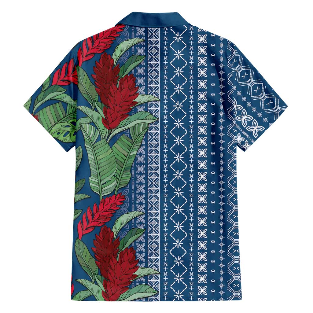 Women's Day Samoa Malu Tattoo Inspired Mix Teuila Family Matching Long Sleeve Bodycon Dress and Hawaiian Shirt Royal Blue