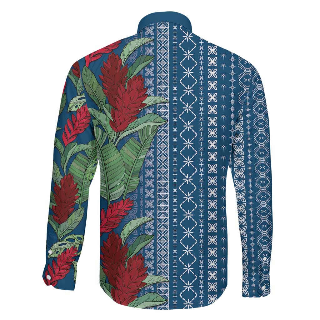 Women's Day Samoa Malu Tattoo Inspired Mix Teuila Family Matching Puletasi and Hawaiian Shirt Royal Blue
