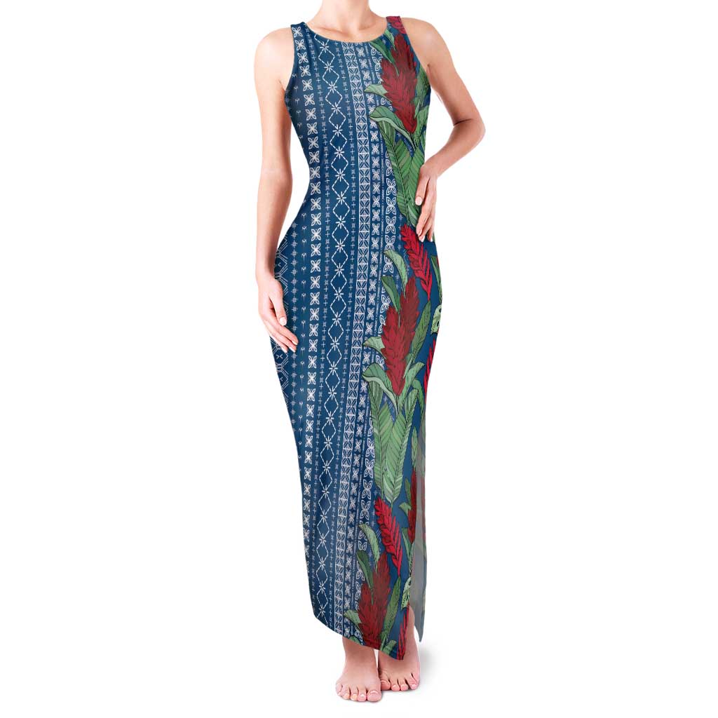 Women's Day Samoa Malu Tattoo Inspired Mix Teuila Family Matching Tank Maxi Dress and Hawaiian Shirt Royal Blue