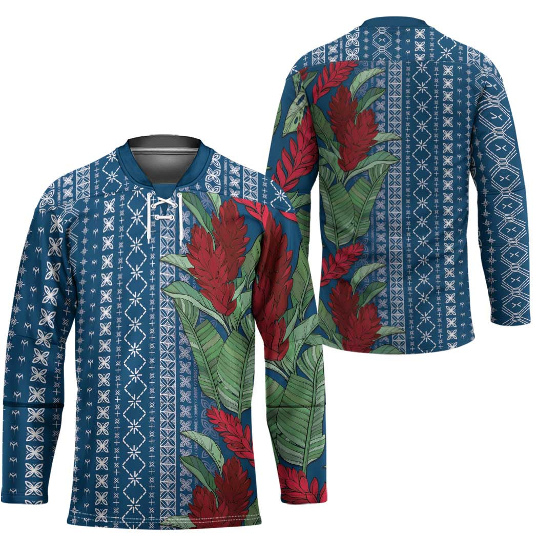 Women's Day Samoa Malu Tattoo Inspired Mix Teuila Hockey Jersey Royal Blue